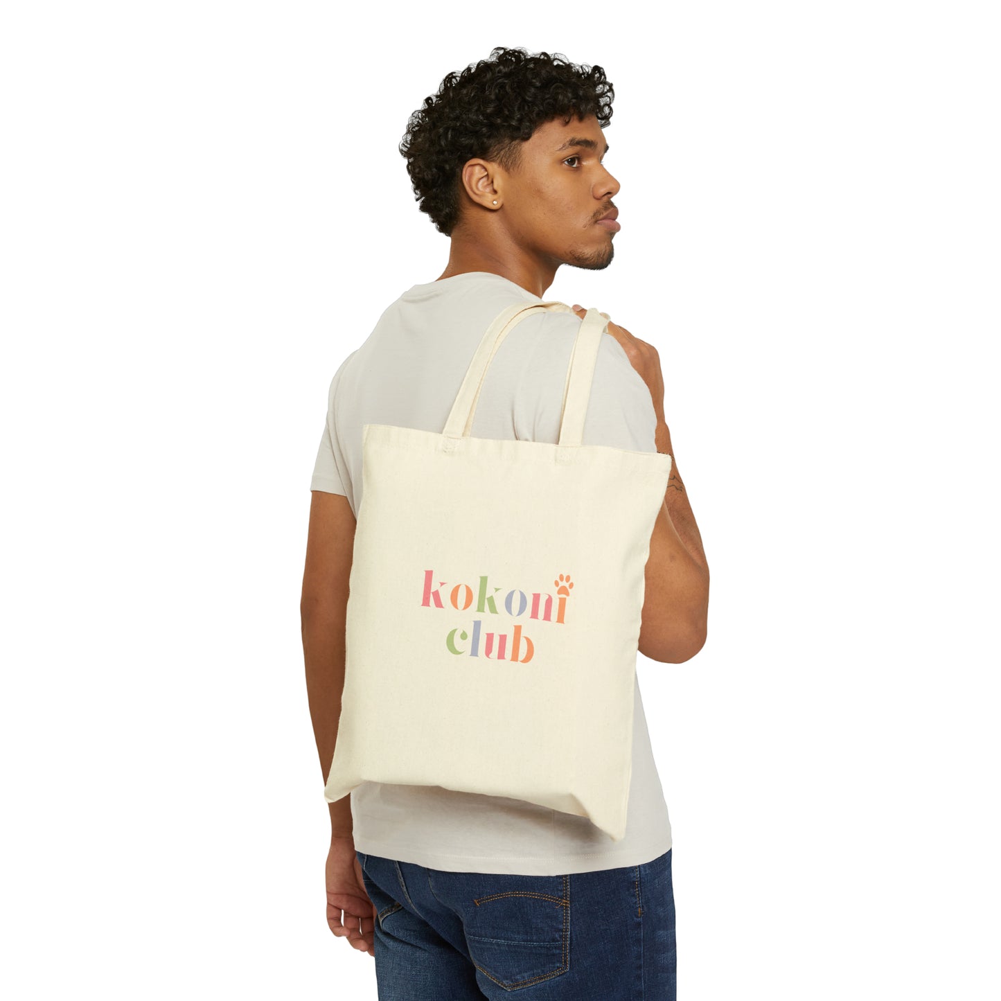 Kokoni Club Rainbow Cotton Canvas Tote Bag