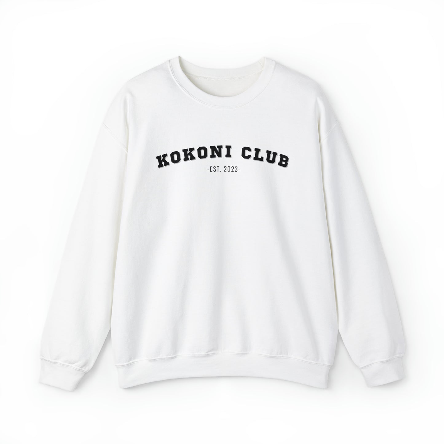 Kokoni Club est 2023 Varsity Sweatshirt (Black font)