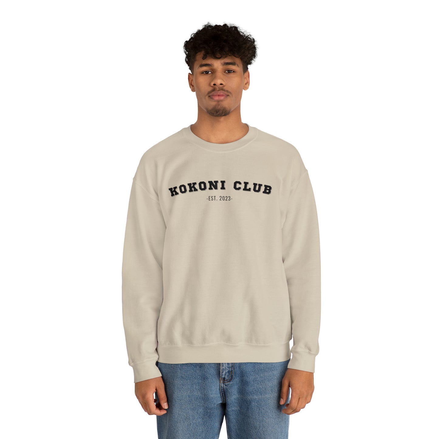 Kokoni Club est 2023 Varsity Sweatshirt (Black font)