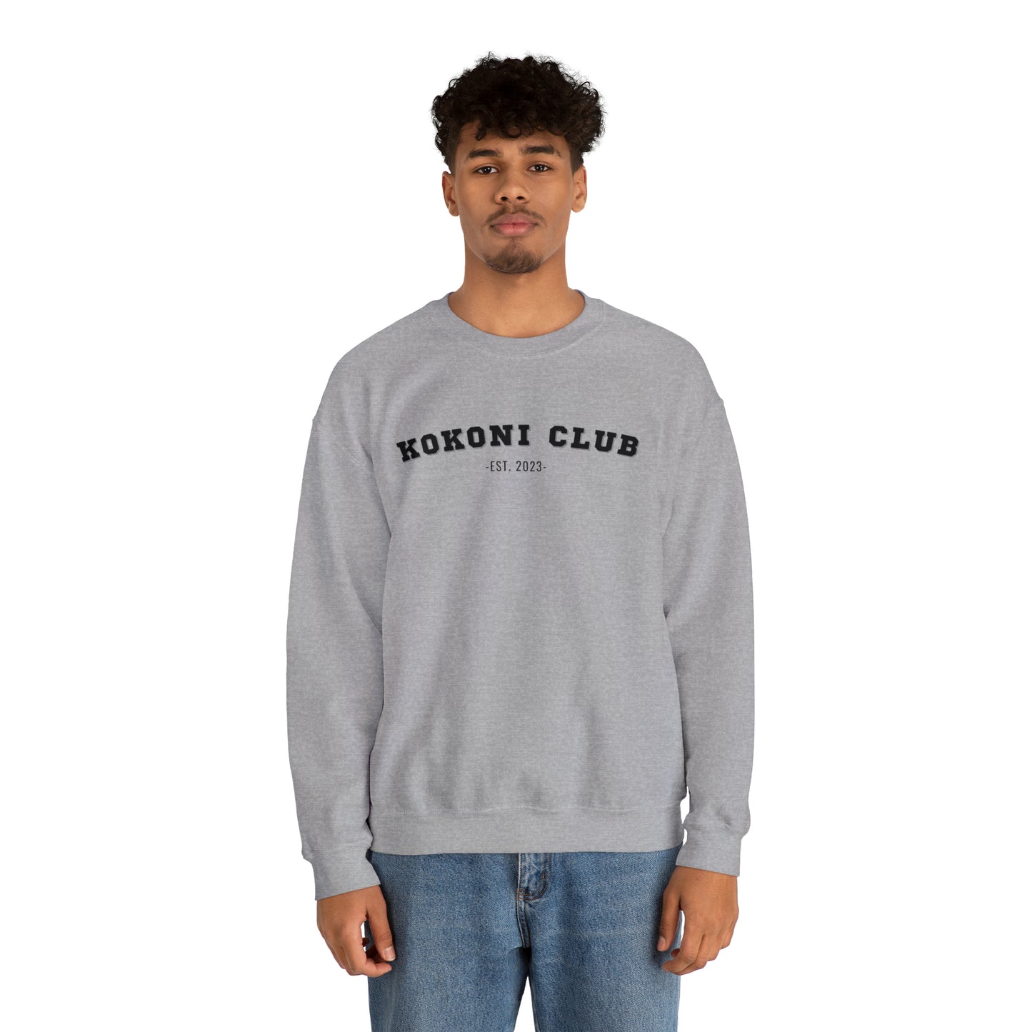 Kokoni Club est 2023 Varsity Sweatshirt (Black font)