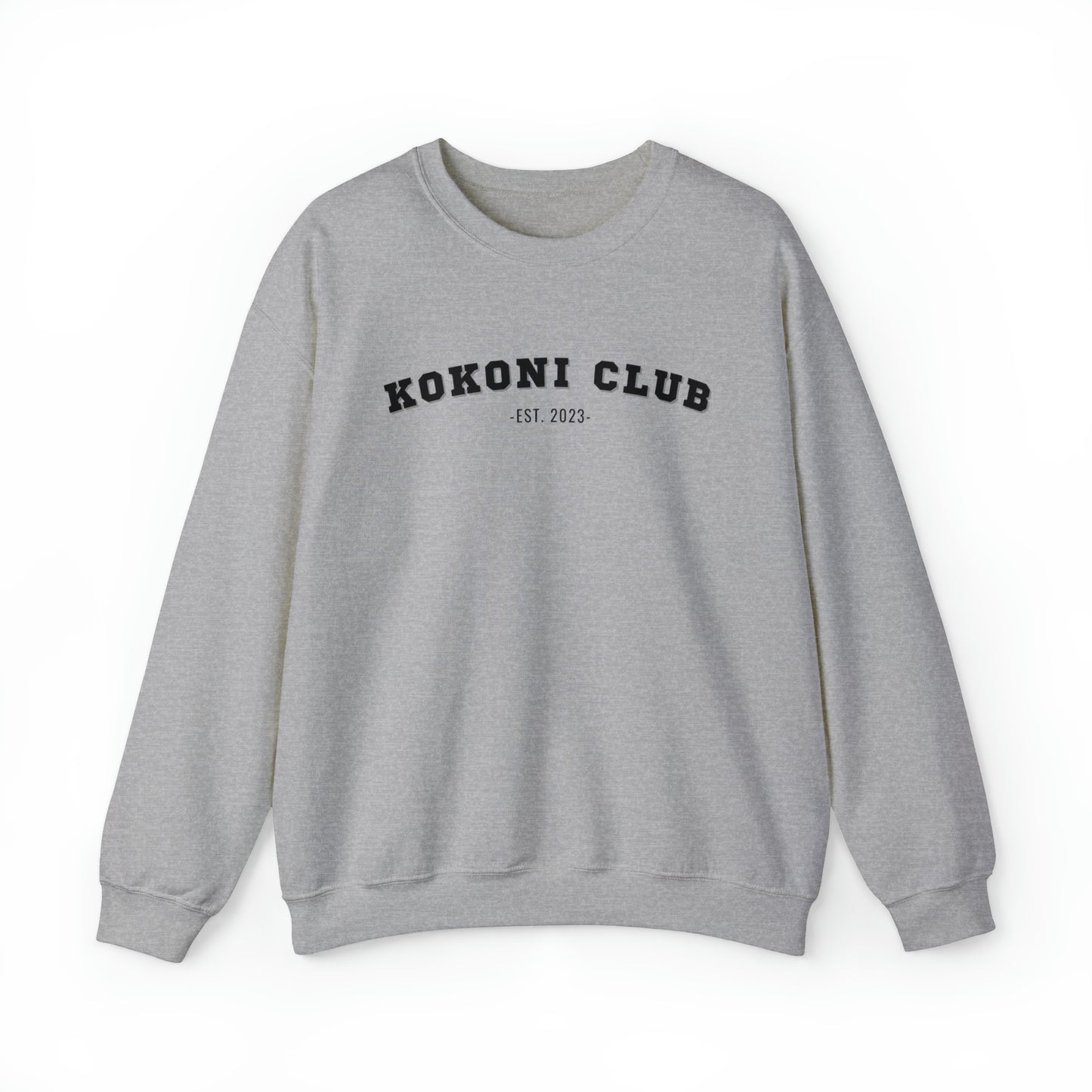 Kokoni Club est 2023 Varsity Sweatshirt (Black font)
