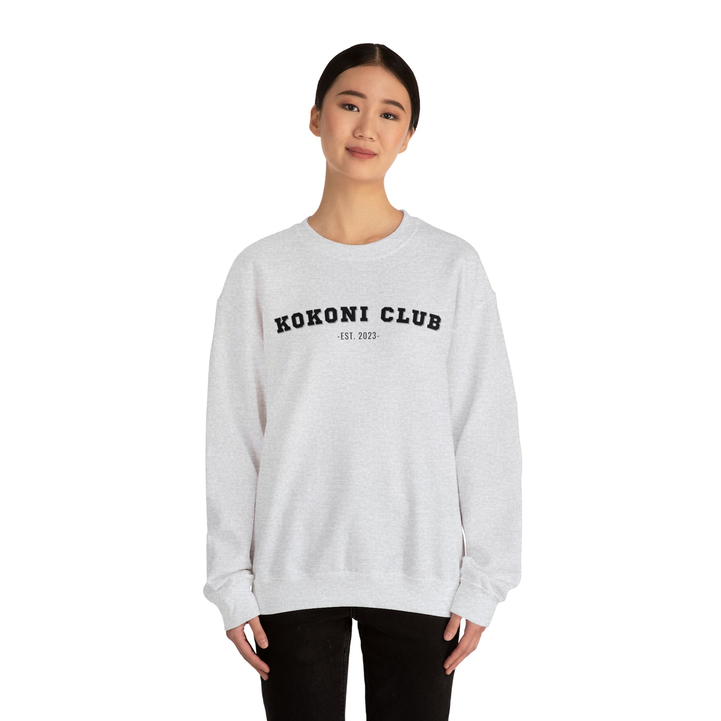 Kokoni Club est 2023 Varsity Sweatshirt (Black font)