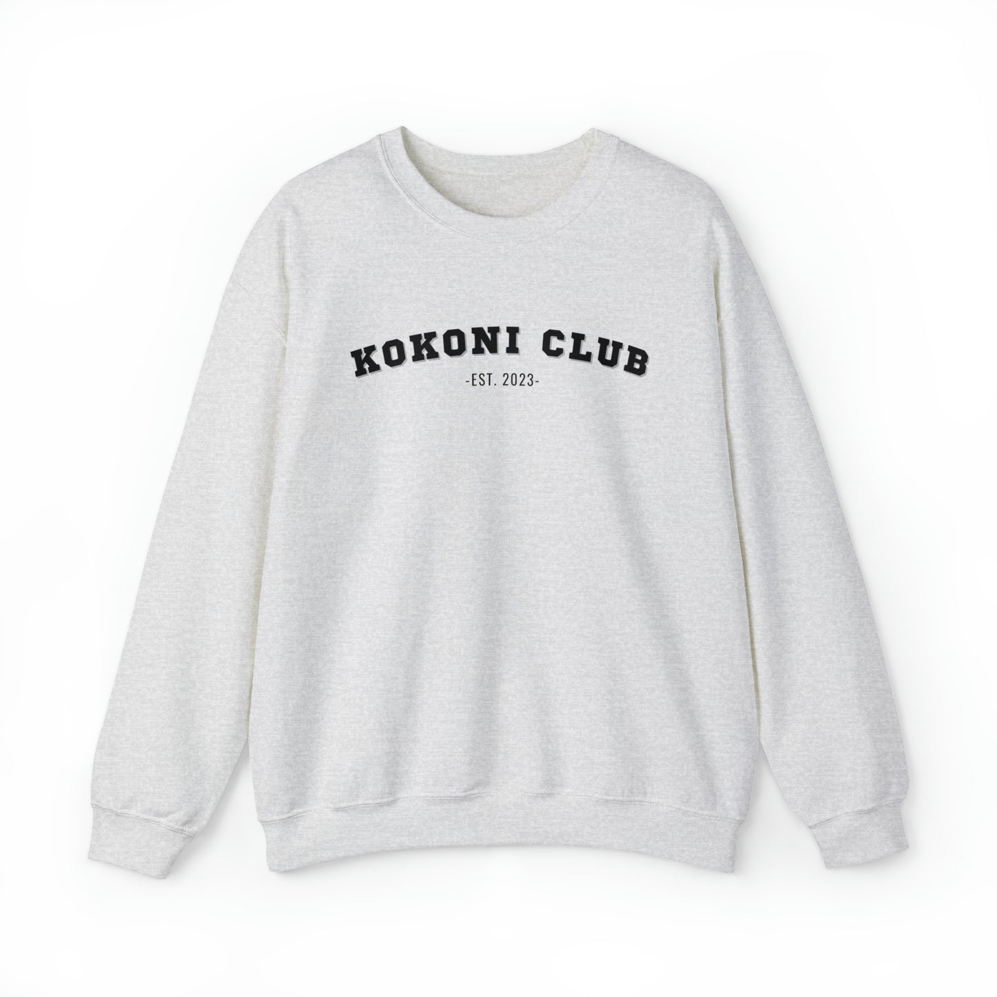 Kokoni Club est 2023 Varsity Sweatshirt (Black font)