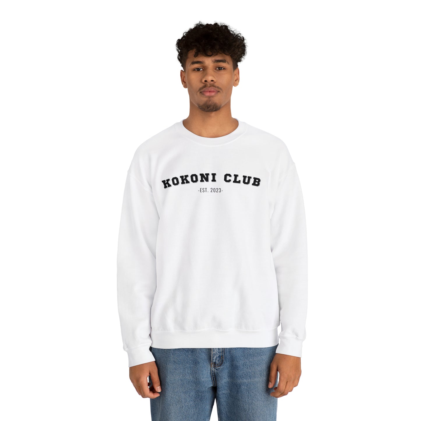 Kokoni Club est 2023 Varsity Sweatshirt (Black font)