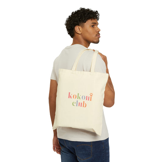 Kokoni Club Rainbow Cotton Canvas Tote Bag