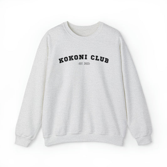 Kokoni Club est 2023 Varsity Sweatshirt (Black font)