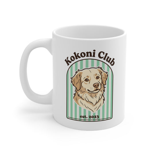 Kokoni Club Green Stripe Ceramic Mug (11oz)